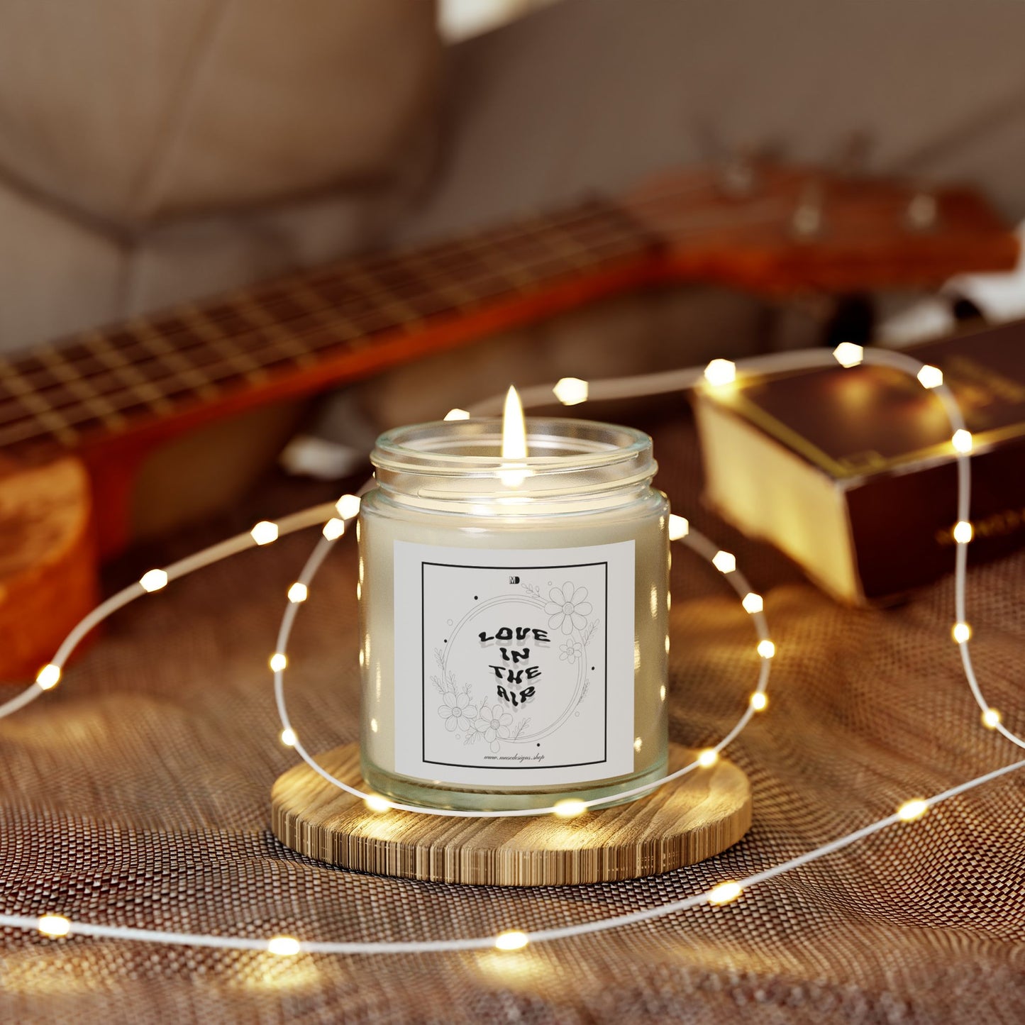 'Love in the Air' Scented Candle (White Label)