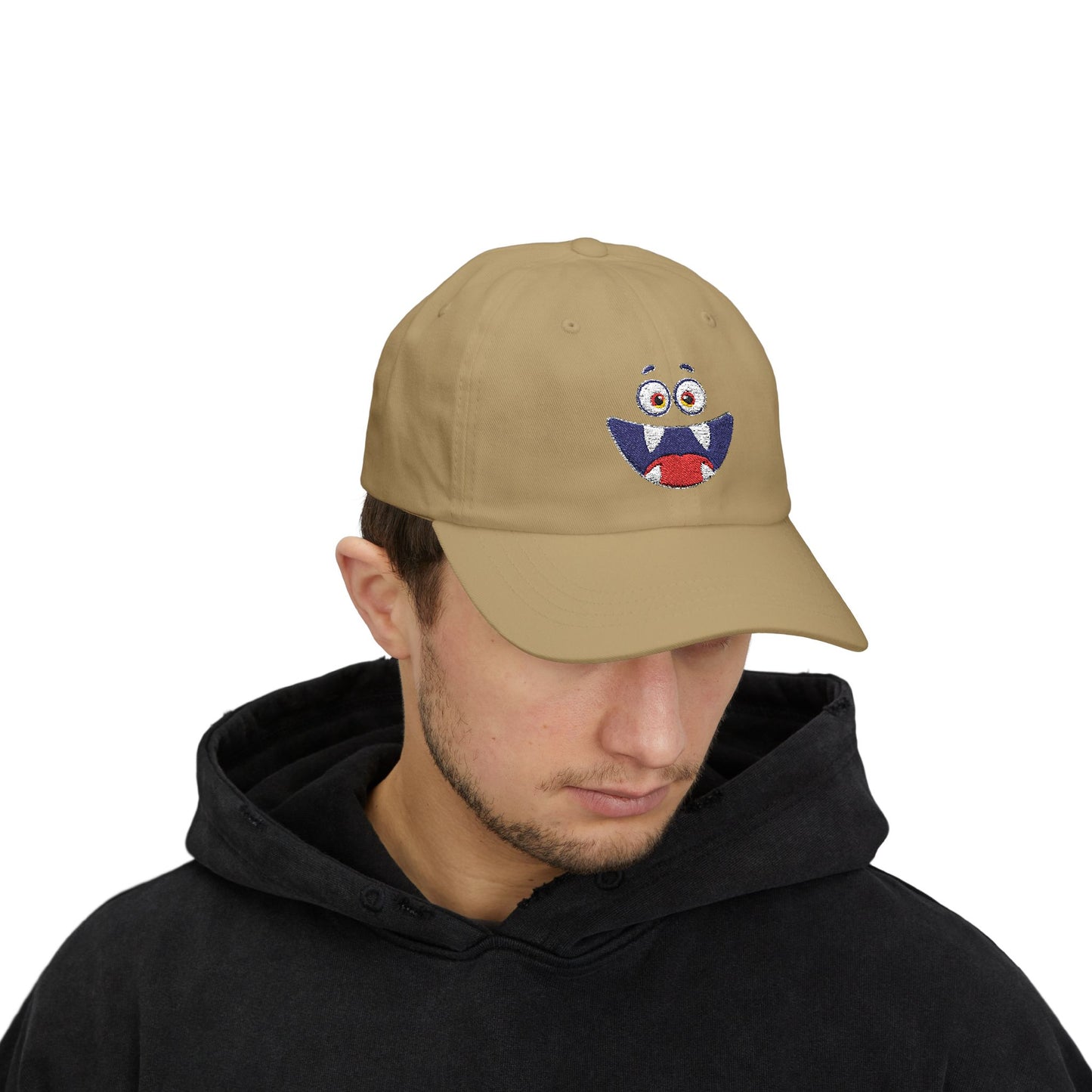 Cute Monster Face Dad Cap (Embroidered)