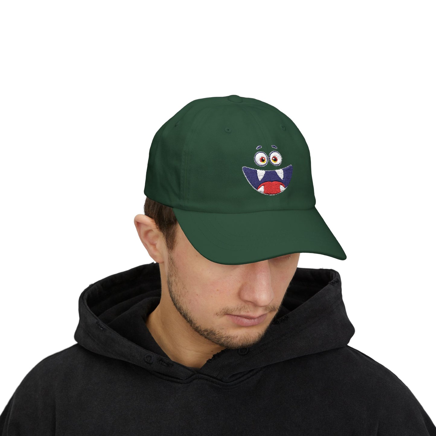 Cute Monster Face Dad Cap (Embroidered)