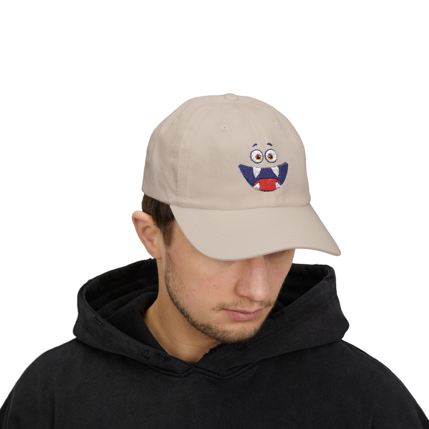 Cute Monster Face Dad Cap (Embroidered)
