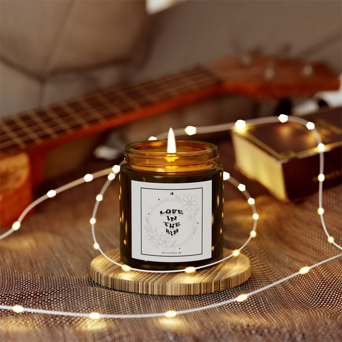 'Love in the Air' Scented Candle (White Label)