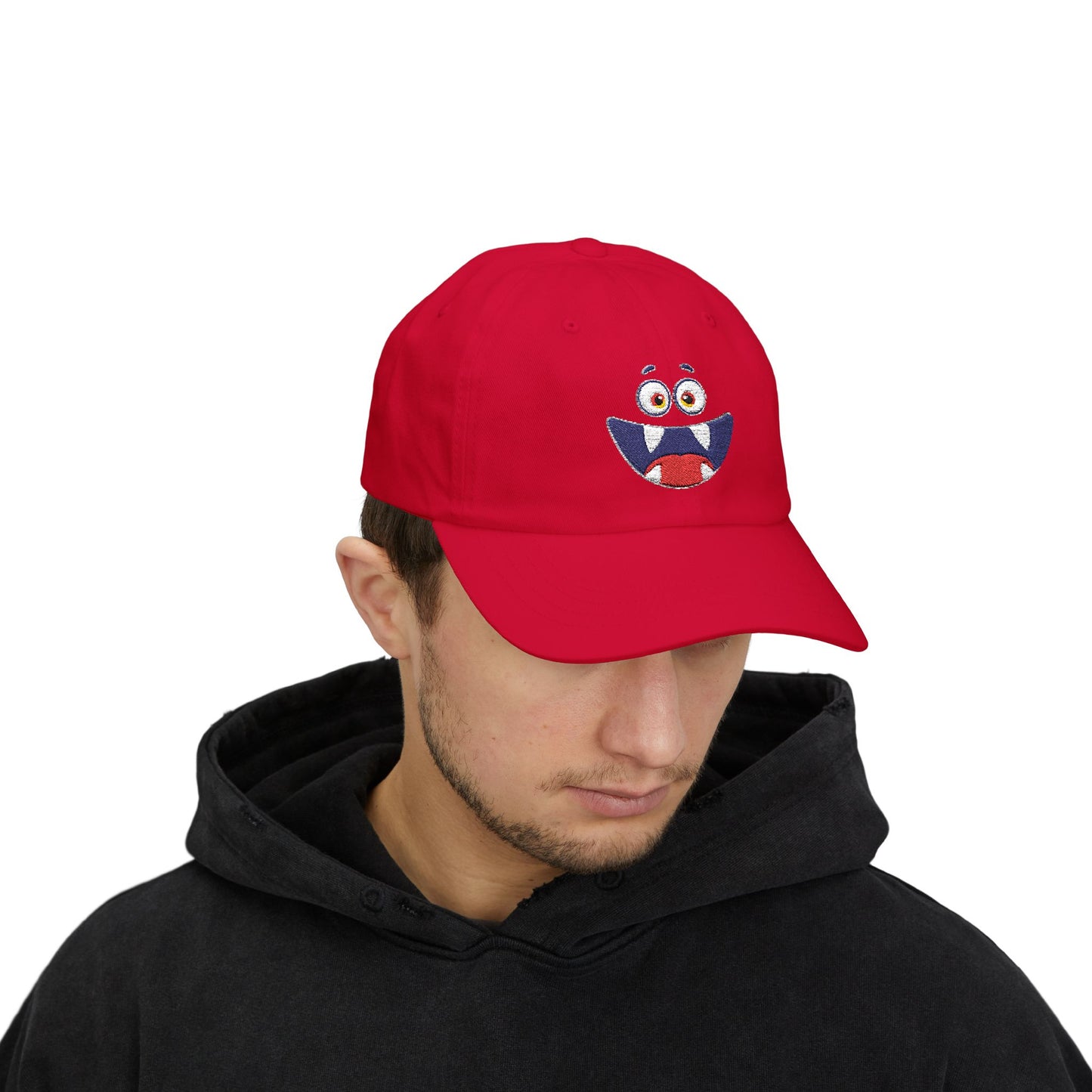 Cute Monster Face Dad Cap (Embroidered)