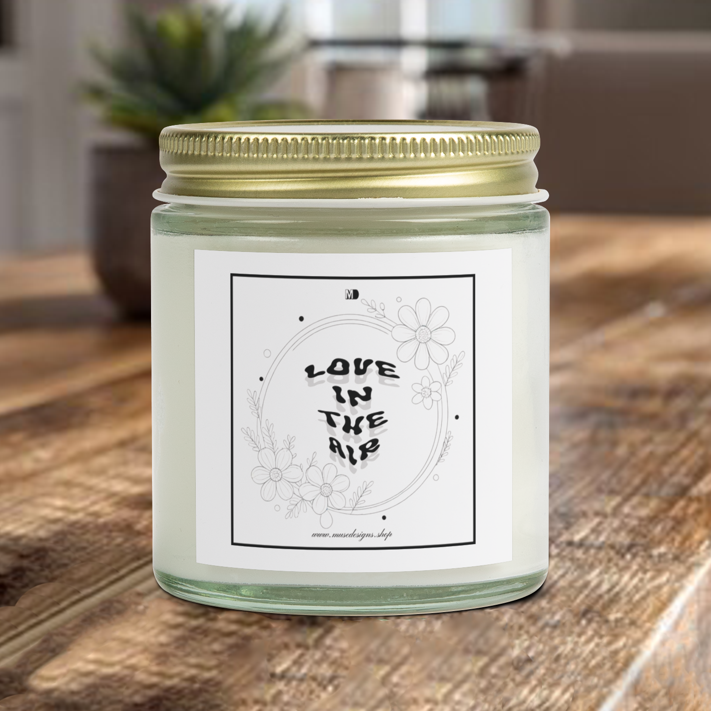 'Love in the Air' Scented Candle (White Label)